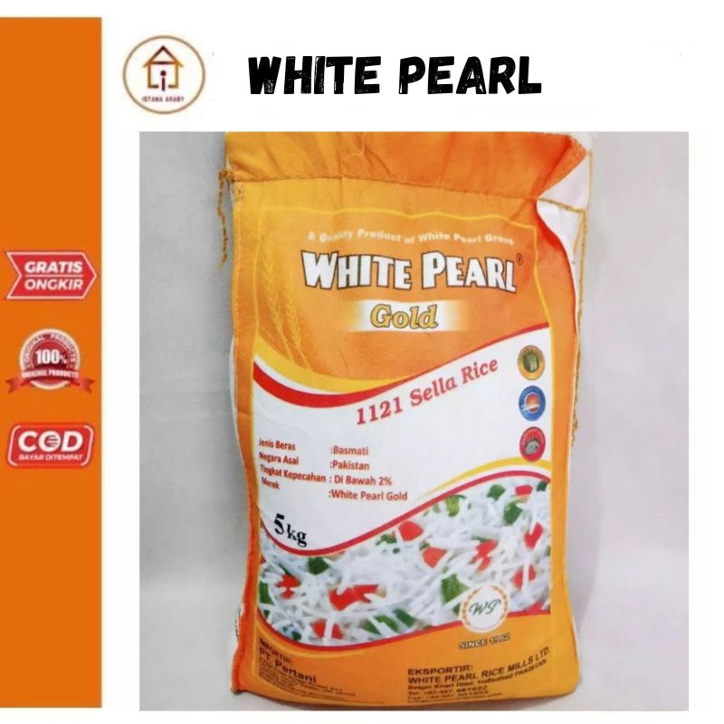 

WHITE PEARL 5KG/BERAS BASMATI RICE GOLD/BERAS PAKISTAN
