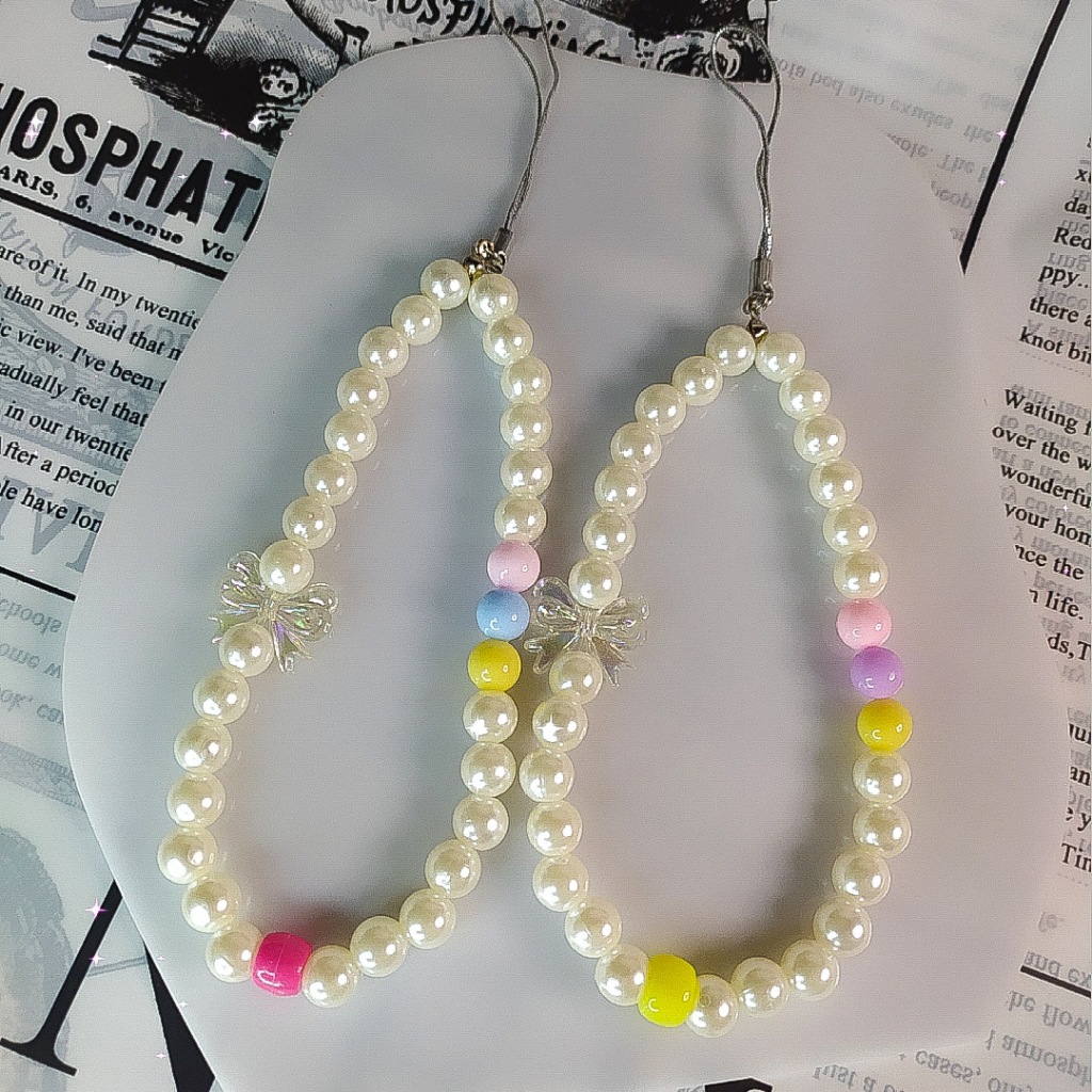 PHONESTRAP BEADS GANTUNGAN HANDPHONE MANIK-MANIK MUTIARA