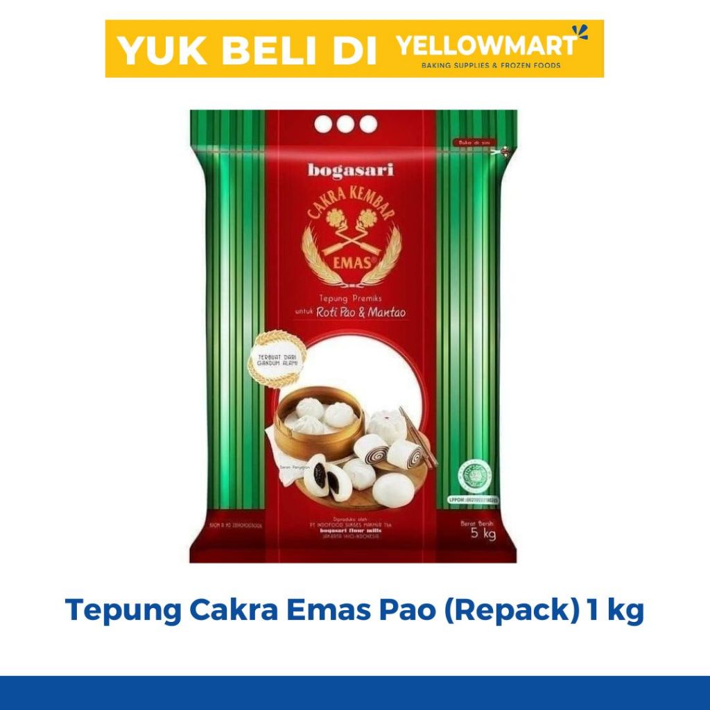 

Tepung Cakra Emas Pao (Repack) 1 kg