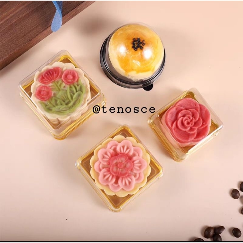 

10pcs Mooncake Case Kotak Mika Tutup Petak 6cm 6.5cm 7cm 7.5cm 8cm 9cm 50gr 63gr 75gr 100gr 125gr Gold Rose Gold Kue Bulan Box Puding Cake