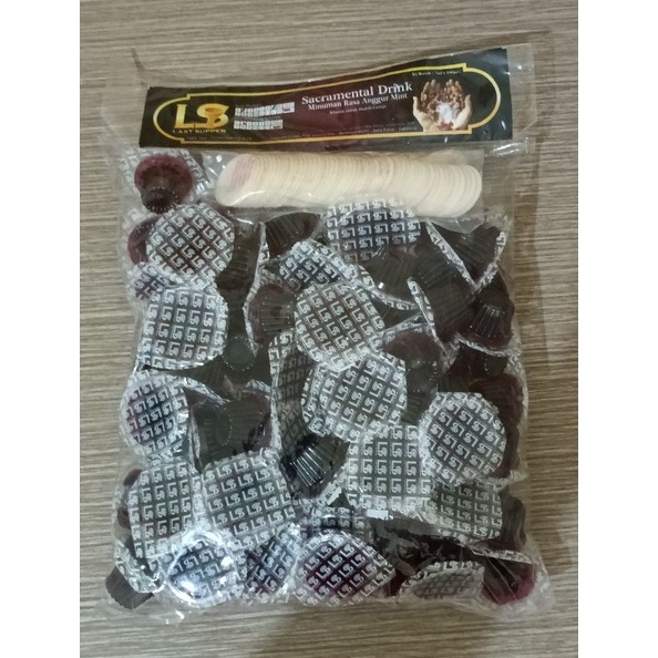 

✨SHOPEE MALL✨ ANGGUR PERJAMUAN KUDUS CUP NON ALKOHOL DAN HOSTI AYAT ISI 100 PCS gas !!
