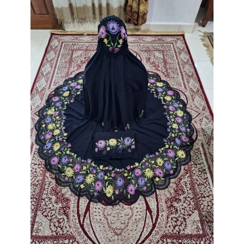 mukena premium bordir kerancang khas Bukittinggi