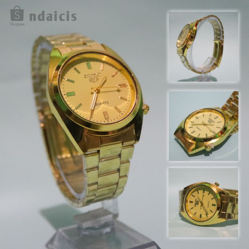 {✅COD} JAM TANGAN PRIA SEIKO// JAM TANGAN GOLD MEWAH MODEL TERBARU