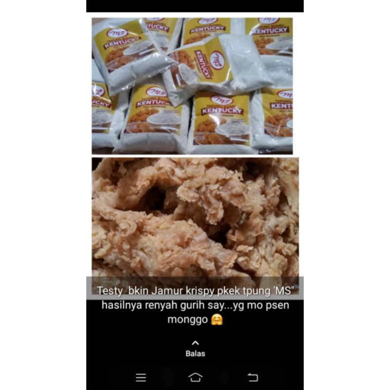tepung ayam Krispy/tepung kentaky/tepung ayam kriuk kemasan 500grm