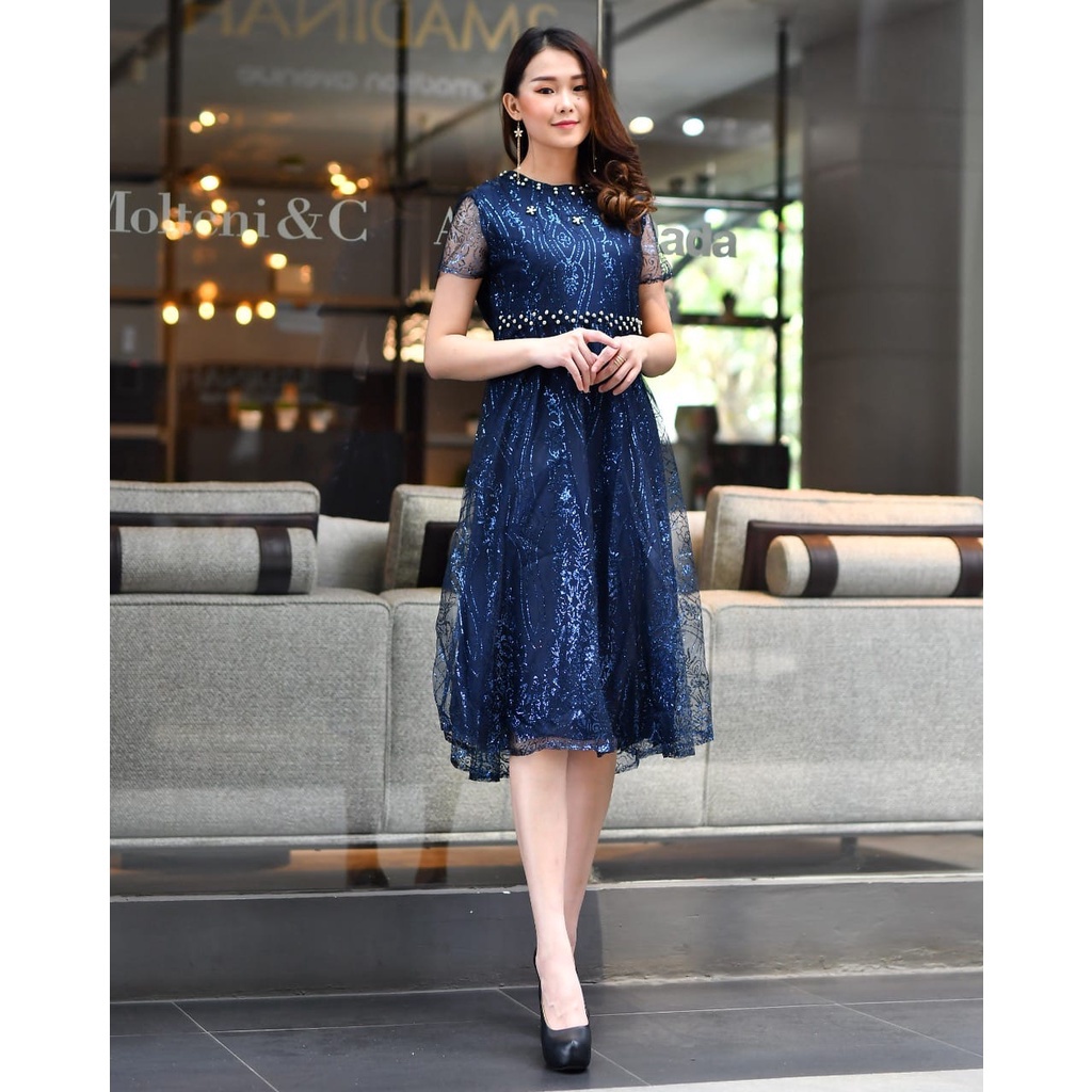 12.12 FLASH SALE AK - DRESS NATAL DRESS PESTA DRESS WANITA DRESS LENGAN PENDEK DRESS PERNIKAHAN DRES