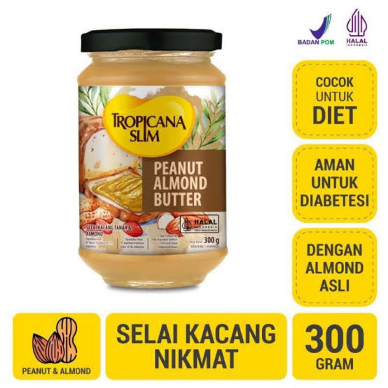 

Selai tropicana slim peanut almond butter spread 300gr |selai oles | selai kacang