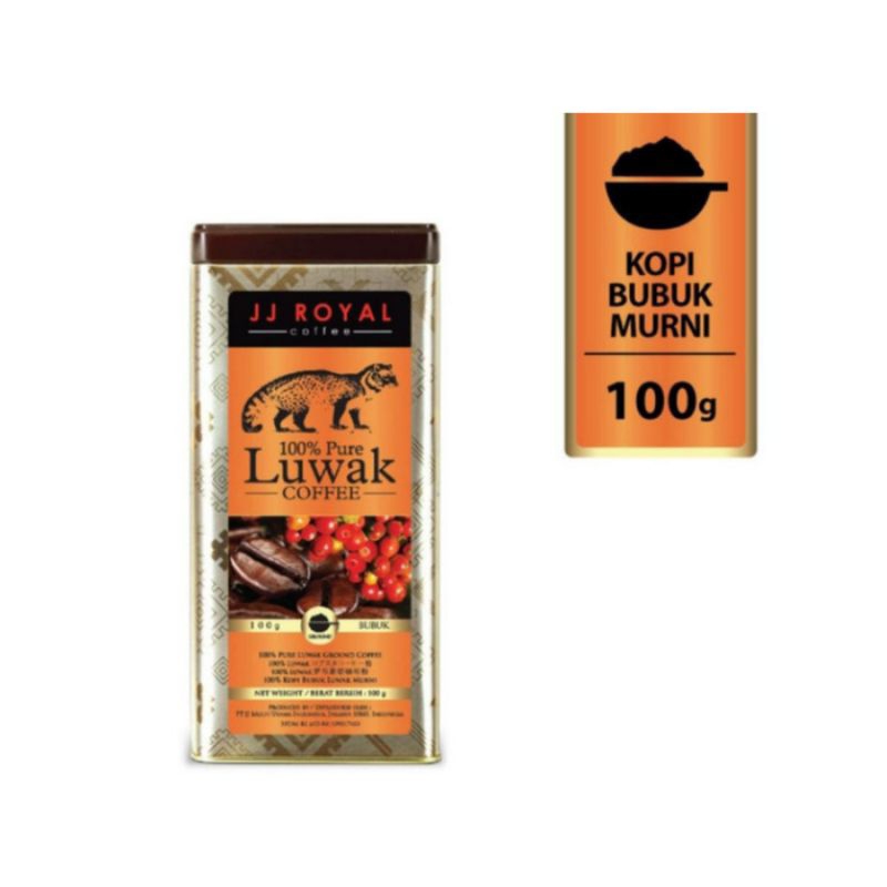 

JJ royal coffee 100% pure luwak ground tin 100gr | kopi bubuk luwak asli