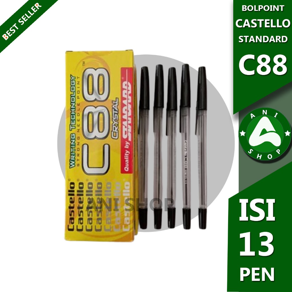 

PULPEN CASTELLO C88 CRYSTAL / DOP TINTA HITAM ANI SHOPP