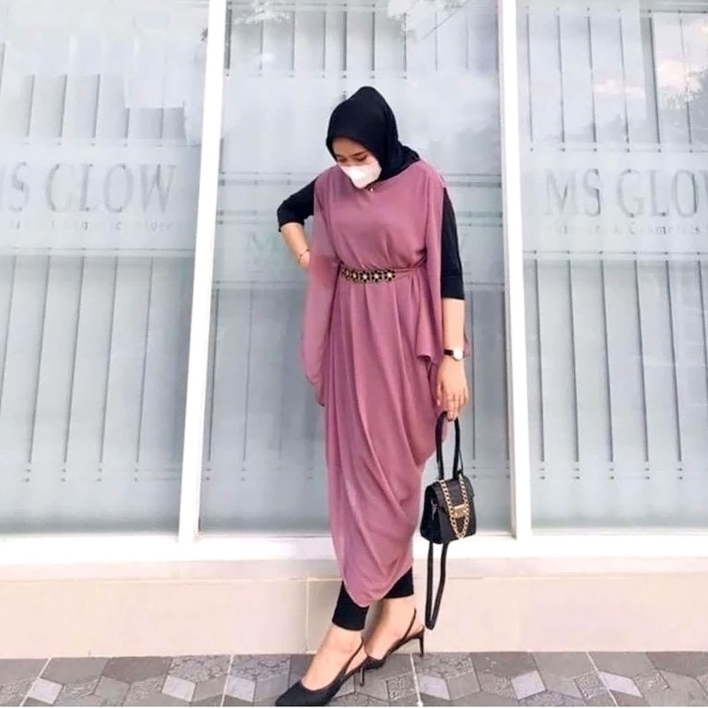 Kaftan Rinjani Homedress Terbaru Motif Viral Bahan Diamond Premium | Kaftan Crinkle Airflow Gamis Ka