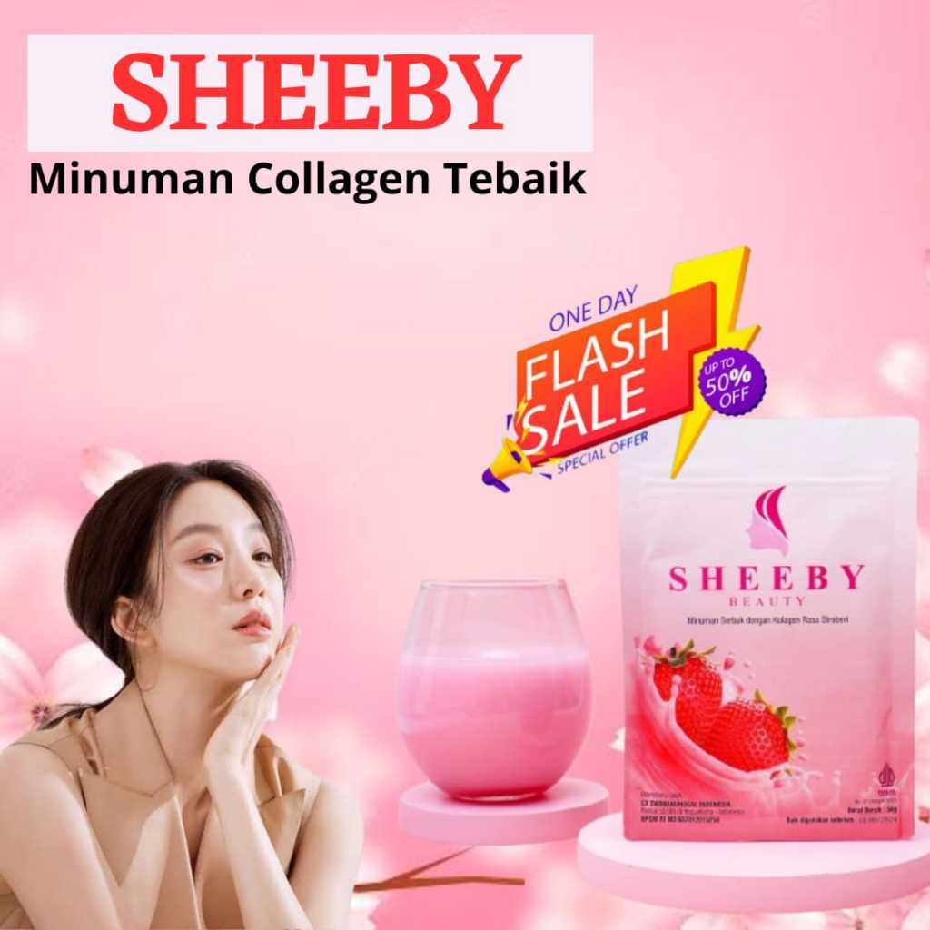 SHEEBY BEAUTY COLLAGEN DRINK - Minuman Serbuk Kolagen Pemutih badan Original Mencerahkan Kulit dan a