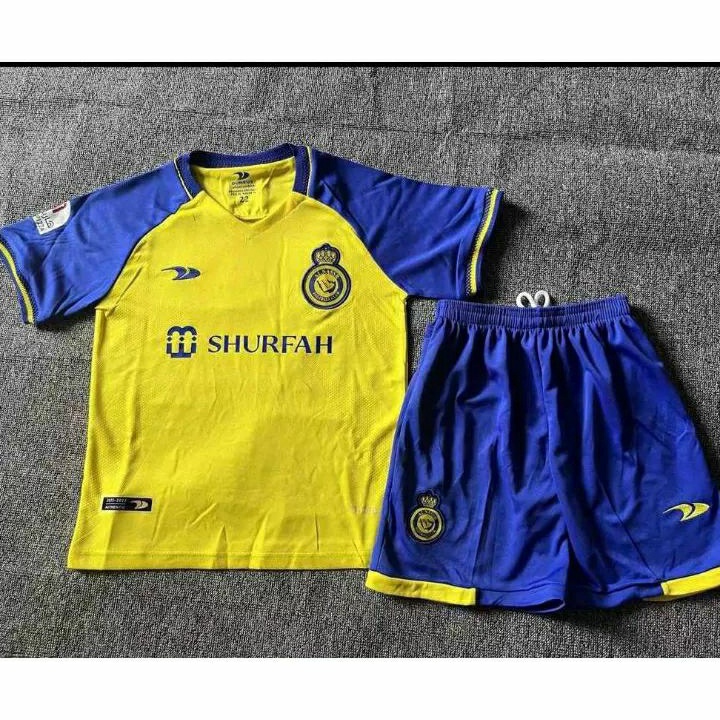 Promo COD sablon Nama Nomor setelan baju bola jersey AL NASSR CR7 C RONALDO anak junior terbaru kaos