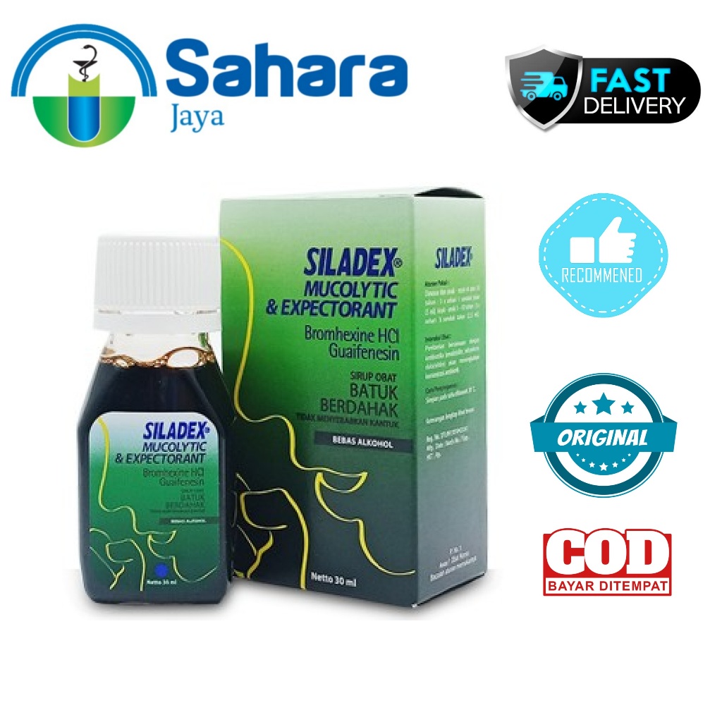 [SJ] Siladex Mucolytic & Expectorant Sirup 30 ml / SILADEX HIJAU 30 ML