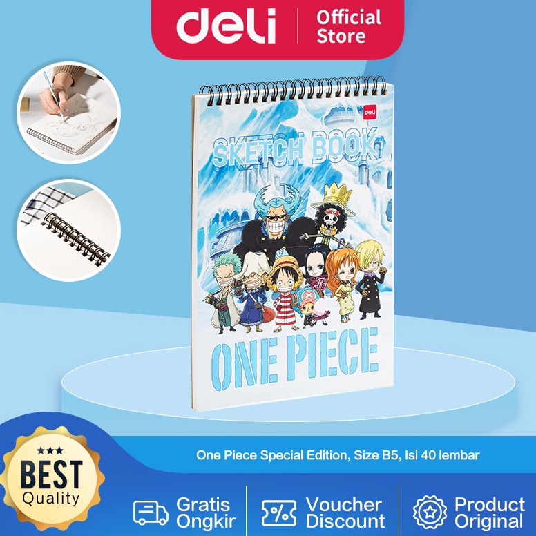 

[♢U58<] Deli Sketch Book / Buku Gambar Sketsa Size B5 Vertikal EN011 [22]