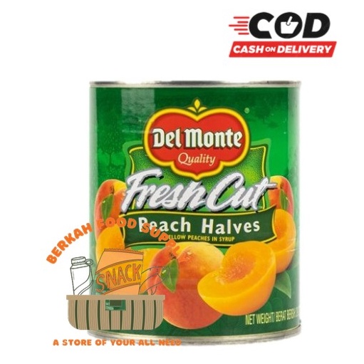 

B3stpr0 Del Monte Peach Halves 825gr Yellow Peach In Syrup / Peach Kaleng Delmonte [30]