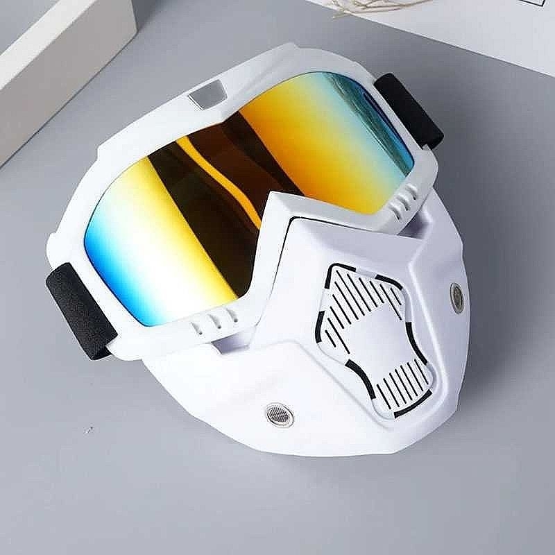 Masker google / goggle mask helm topeng helm motor tactical kacamata penutup wajah helm half face
