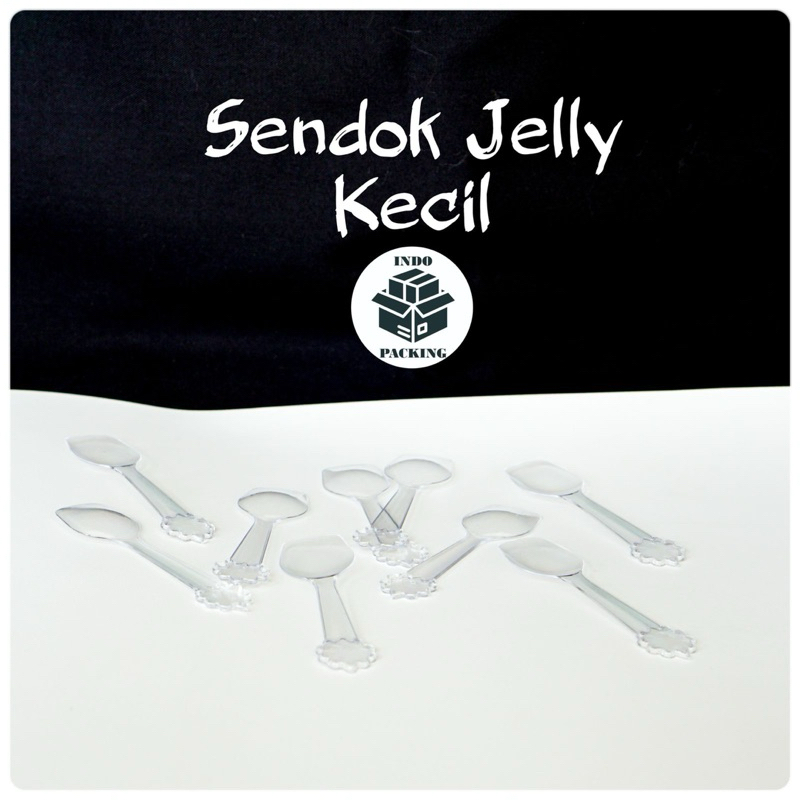 (isi 100) Sendok Jelly Kecil / Sendok Pudding / Sendok Plastik Kecil