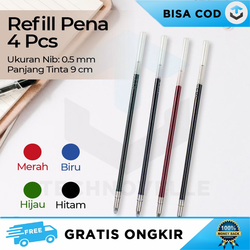 

ISI ULANG PULPEN 4 PCS REFILL PARKER BALLPOINT PENA GEL REFILL MURAH