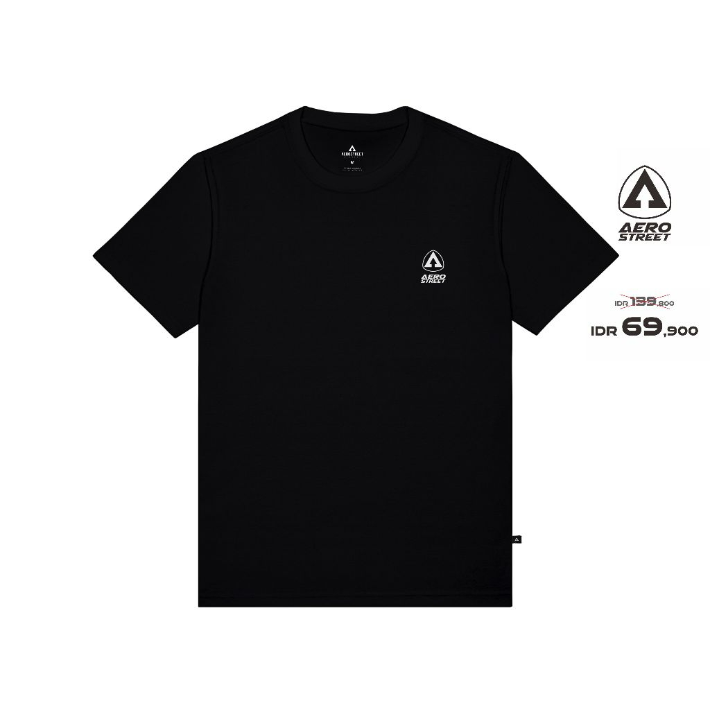 Baju Kaos Aerostreet T Shirt Aerostreet Hitam Kaos T-Shirt Tshirt AAAAA