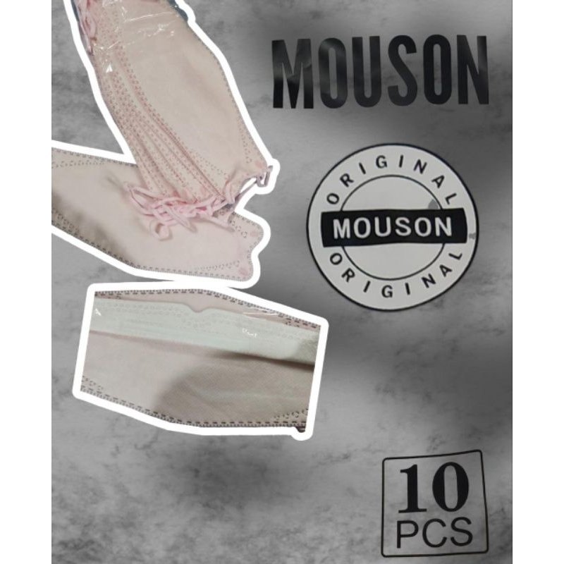 Masker Kf94 Mouson Warna Pink Nude Isi 10 Pcs Earloop