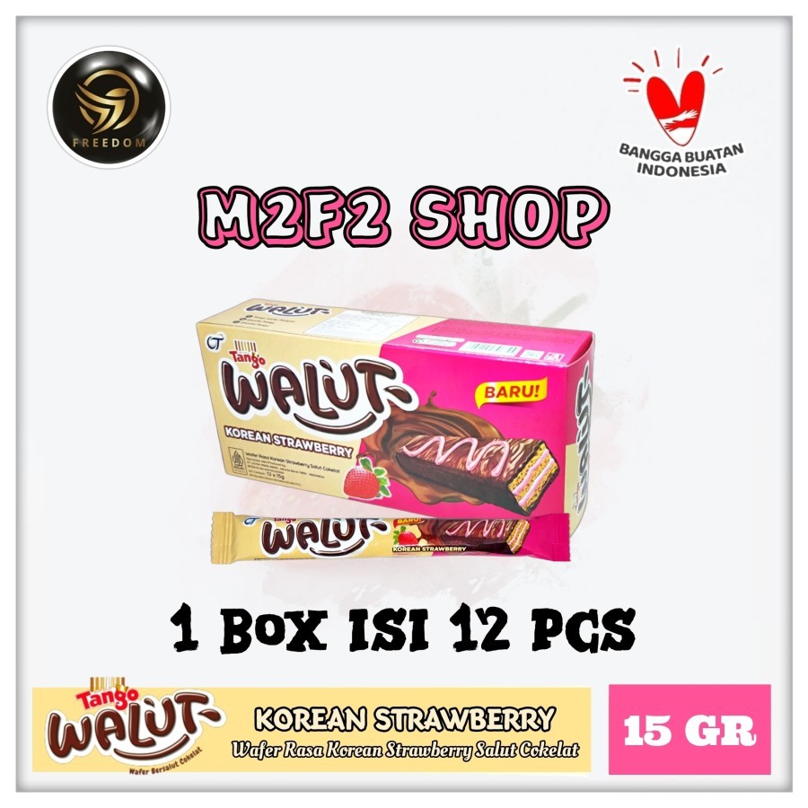 

Tango Wafer Walut Korean Strawberry | Stroberi Salut Cokelat Sachet - 15 gr (Kemasan 1 Box)