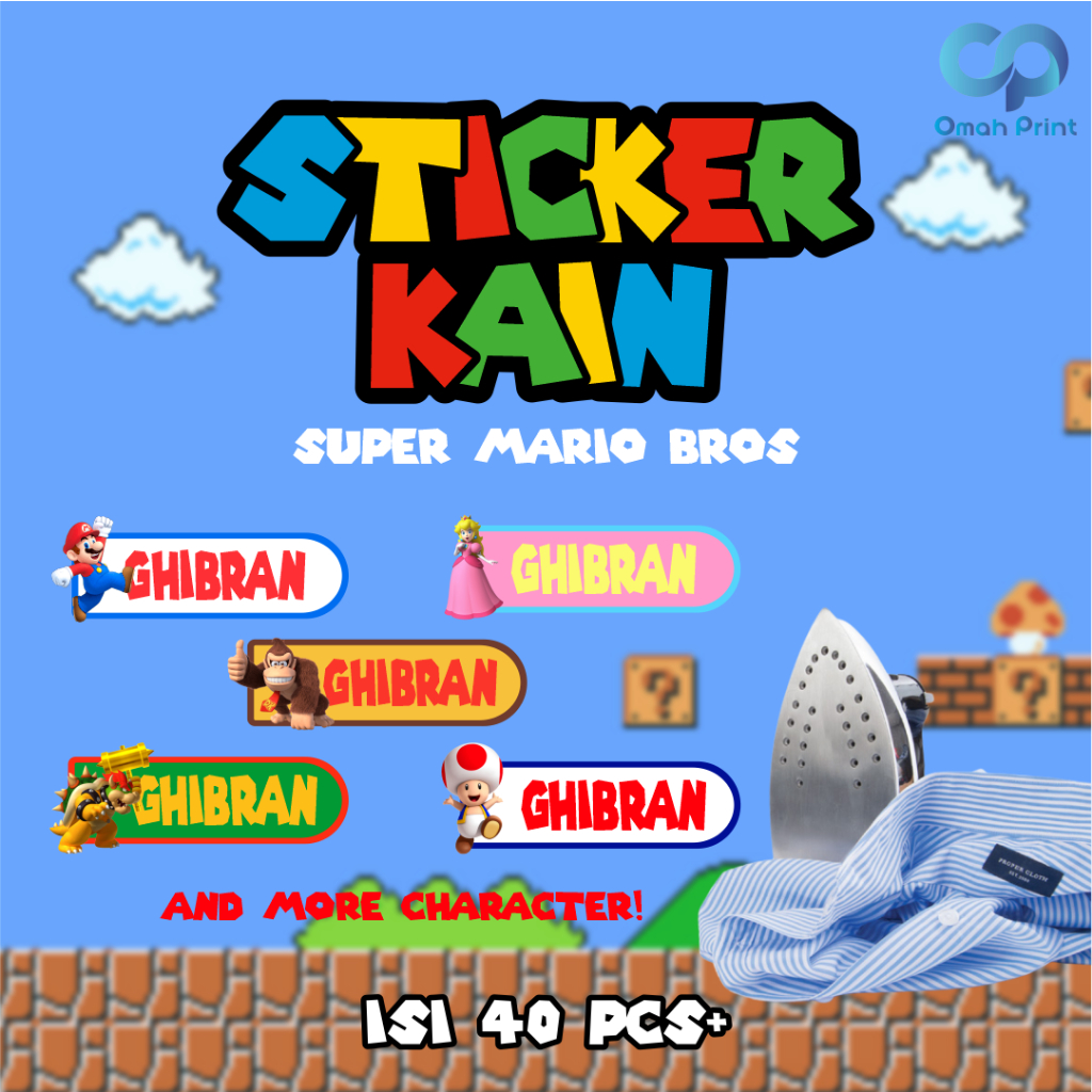 

Stiker Kain Custom Isi 40 Pcs Anti Air dan Tahan Lama Bisa Menempel Di Kain