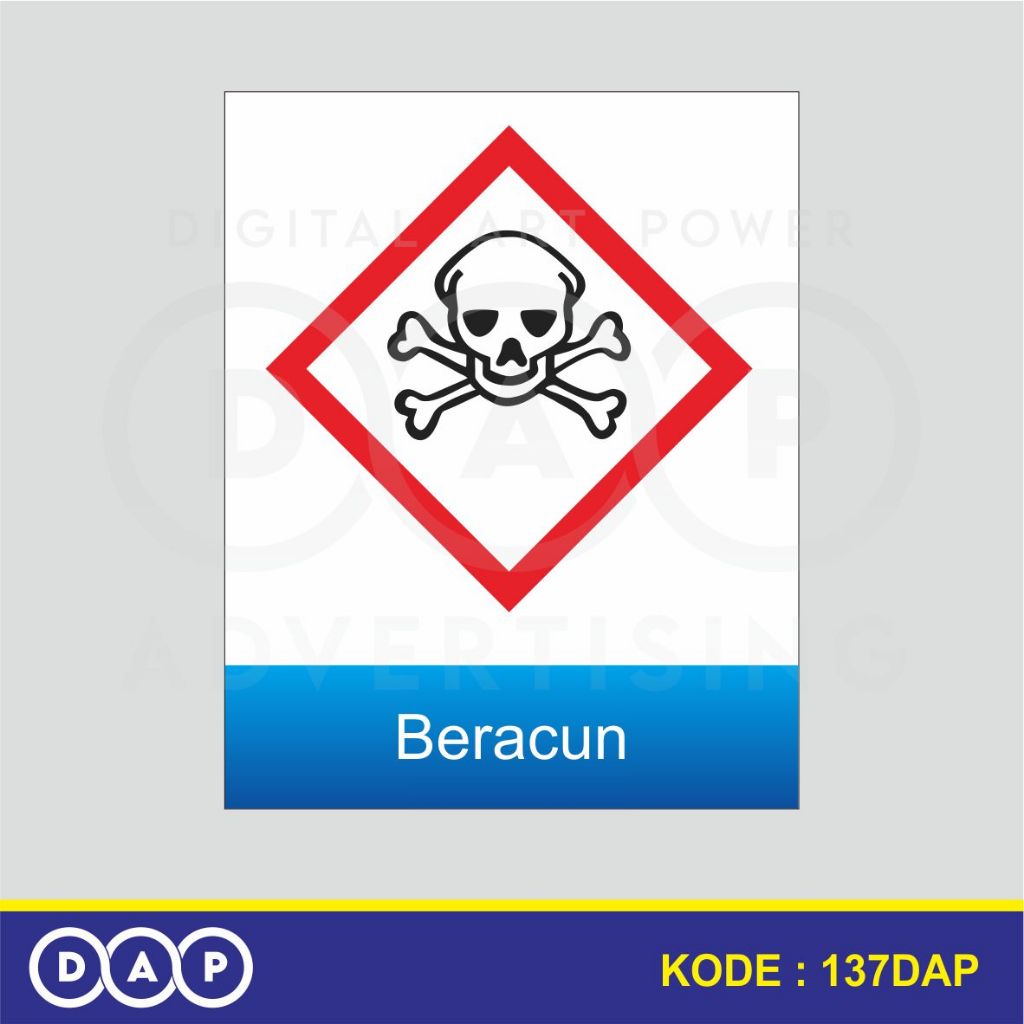 

137 - STIKER BERACUN - LIMBAH B3 - 20 X 20 CM - VYNIL - TERBAIK