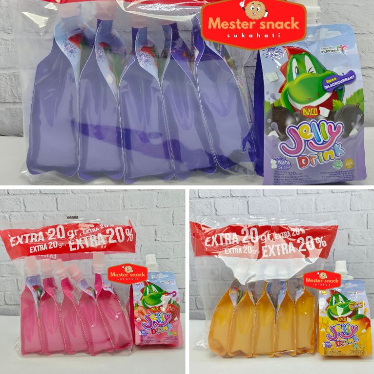 

[♡B44<] Inaco Jelly Drink | Minuman Jelly | Nata de Coco | Hampers Anak Pink [98]