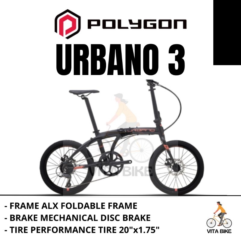 Sepeda Lipat Polygon Urbano 3 20 Inch