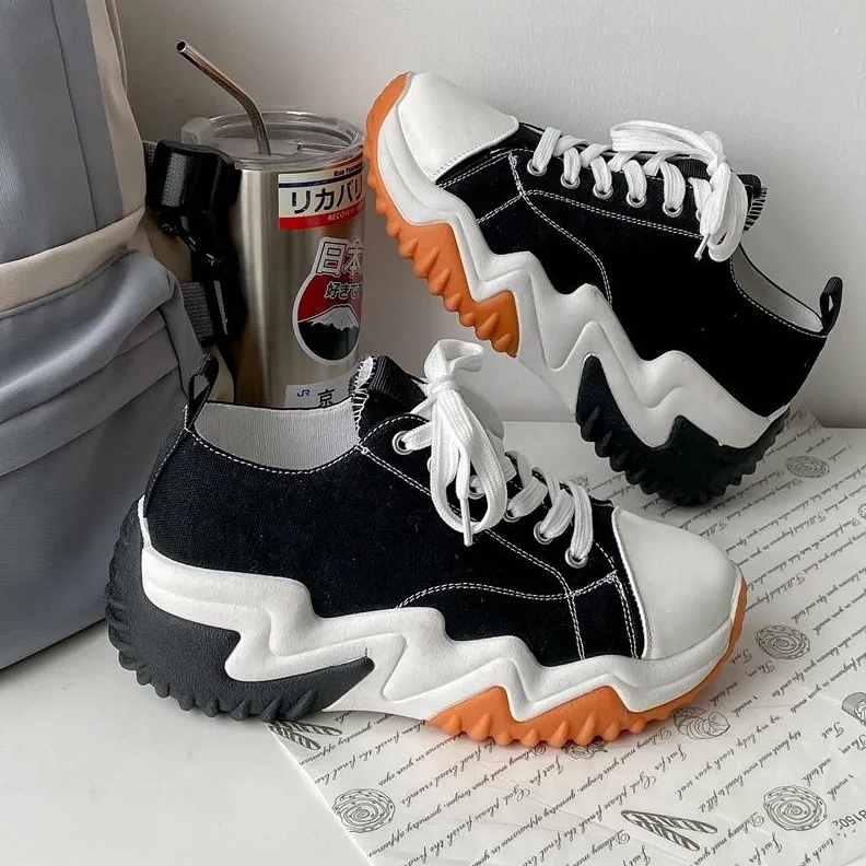 ✨SHOPEE MALL✨ Sepatu Sneakers Wanita Korea Zennix 01 
