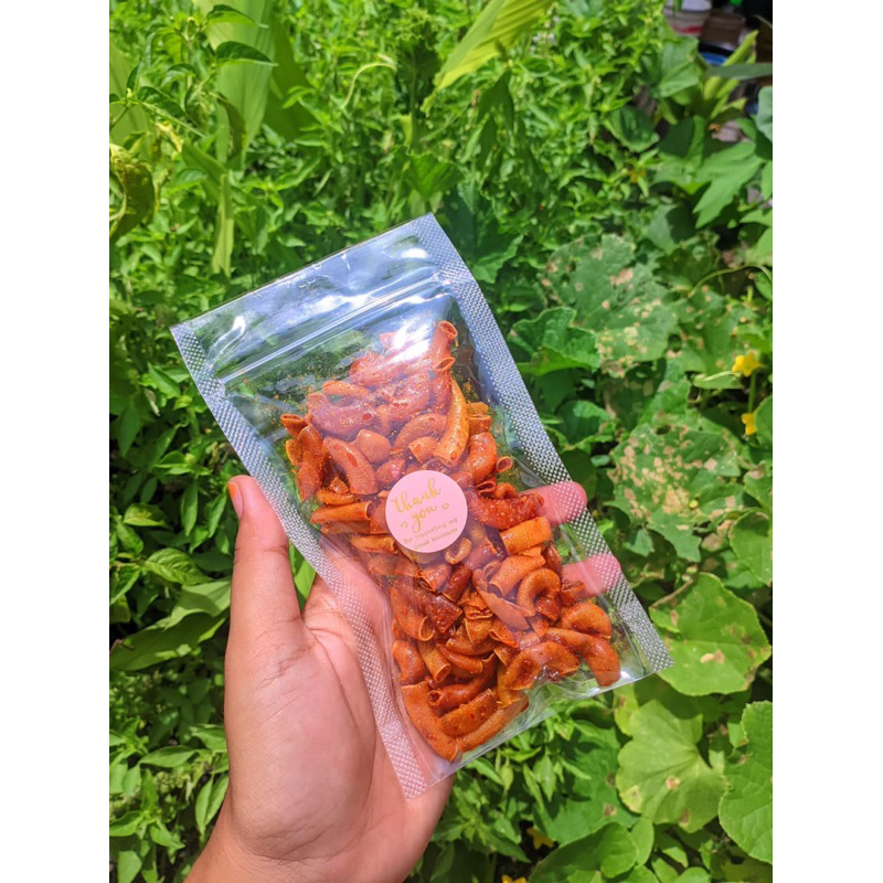 

makaroni cikruh daun jeruk pedas/termurah/cemilan enak 30gram