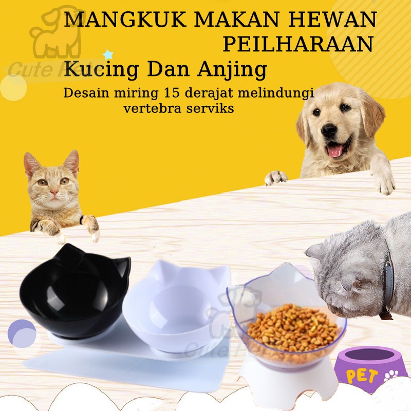 Mangkok Kucing Anjing Tempat Makan Kucing Anjing Lucu | Single Pet Bowl | Tempat Makan Hewan Motif