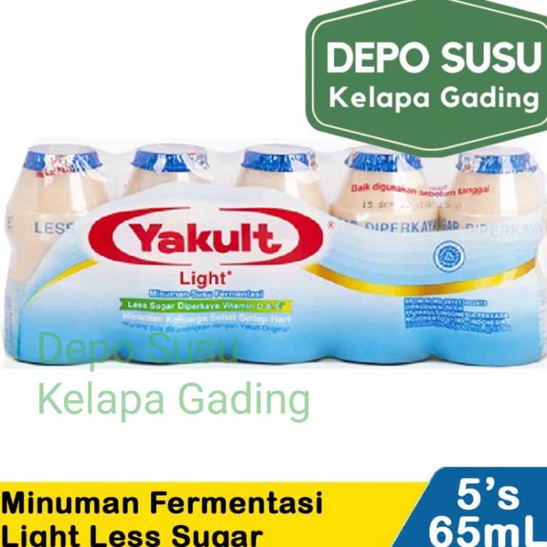 

[✶Q95(] Yakult Light Less Sugar isi 5 65ml | Yogurt Probiotik Low Fat Rendah Gula Lemak Minuman Bring it Now