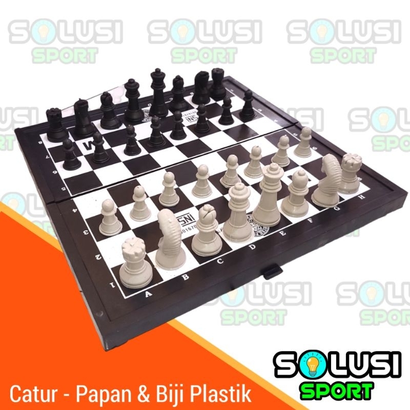 Catur Papan Biji Plastik Chess Original