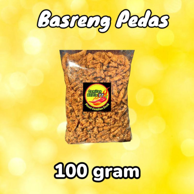 

Basreng Pedas 100 Gram Daun Jeruk ikan tenggiri,Gurih dan renyah dijamin ketagihan