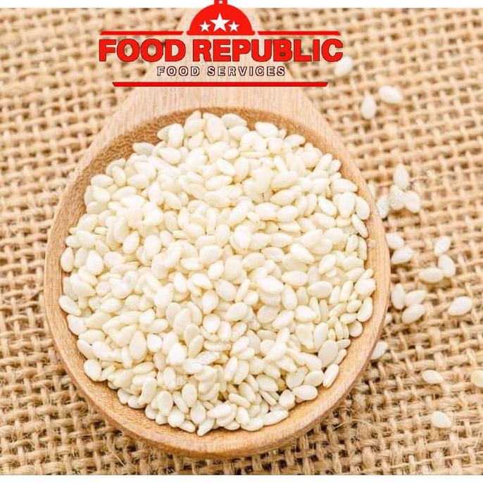 

[✎Y24/] BIJI WIJEN PUTIH - WHITE SESAME SEED 1 KG IMPORT HALAL MENTAH Elewen