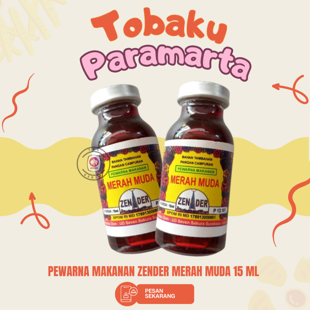 

PEWARNA MAKANAN ZENDER MERAH MUDA 15 ML / PEWARNA MAKANAN ZENDER