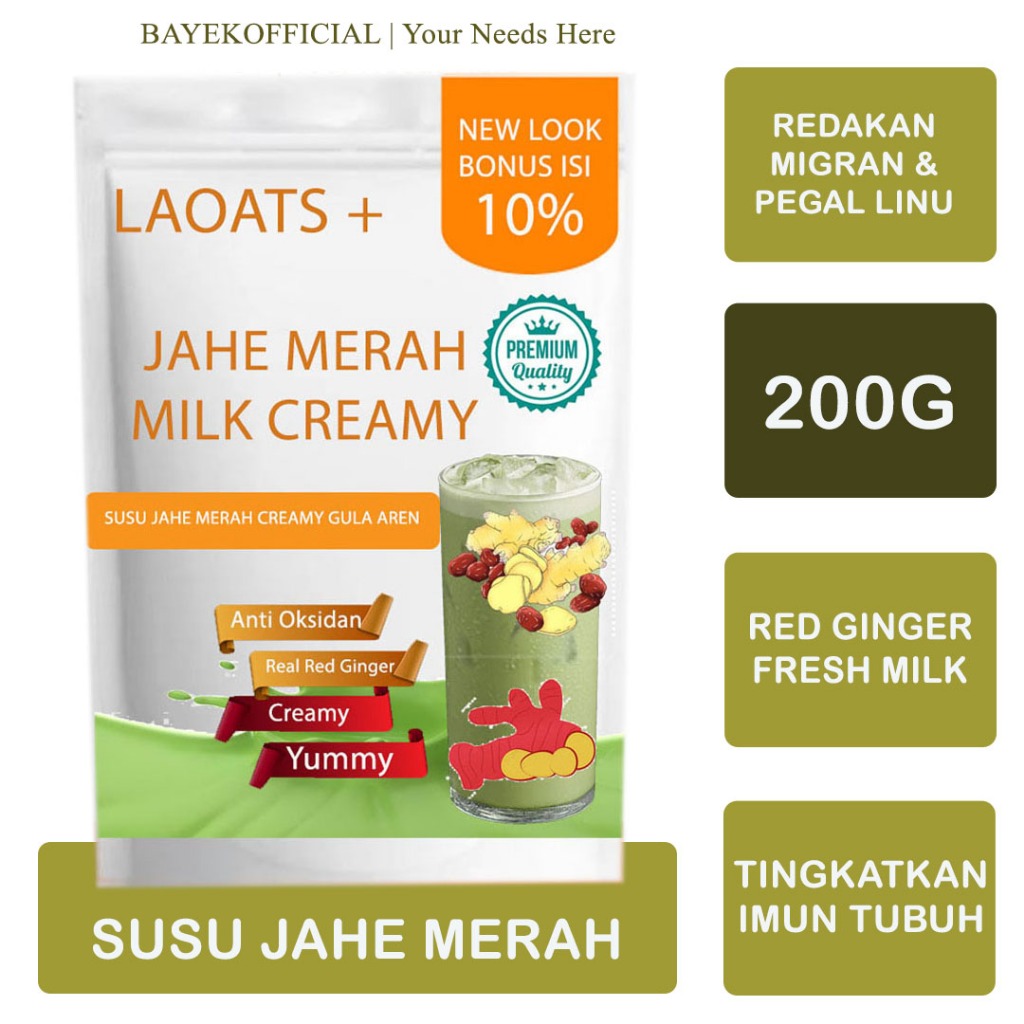 

Susu Jahe Merah Gula Aren Minuman Diet Pelangsing Badan Penurun Berat Badan Laoats