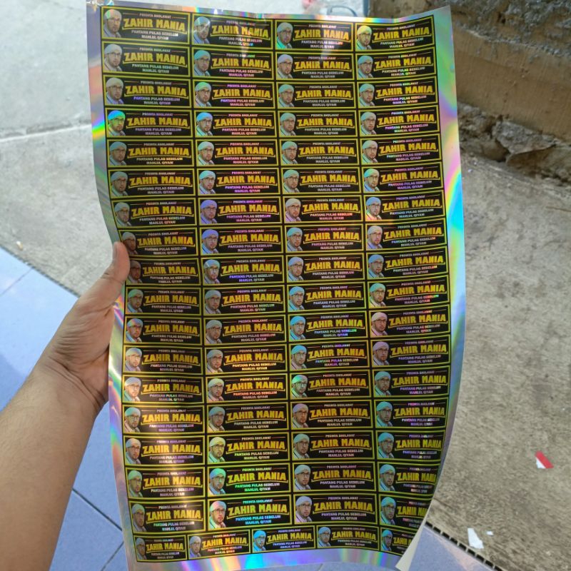 

(isi 60pcs++) Stiker Sholawat Zahir Mania Hologram