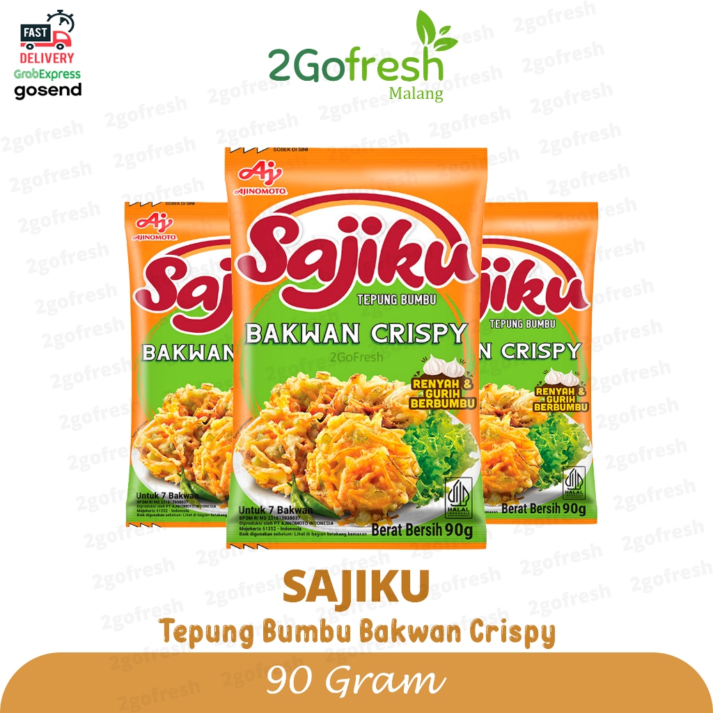 

Bumbu Sajiku Tepung Bumbu Bakwan Crispy 90 gram - Sembako - Rempah Sayur Sayuran & Buah Buahan