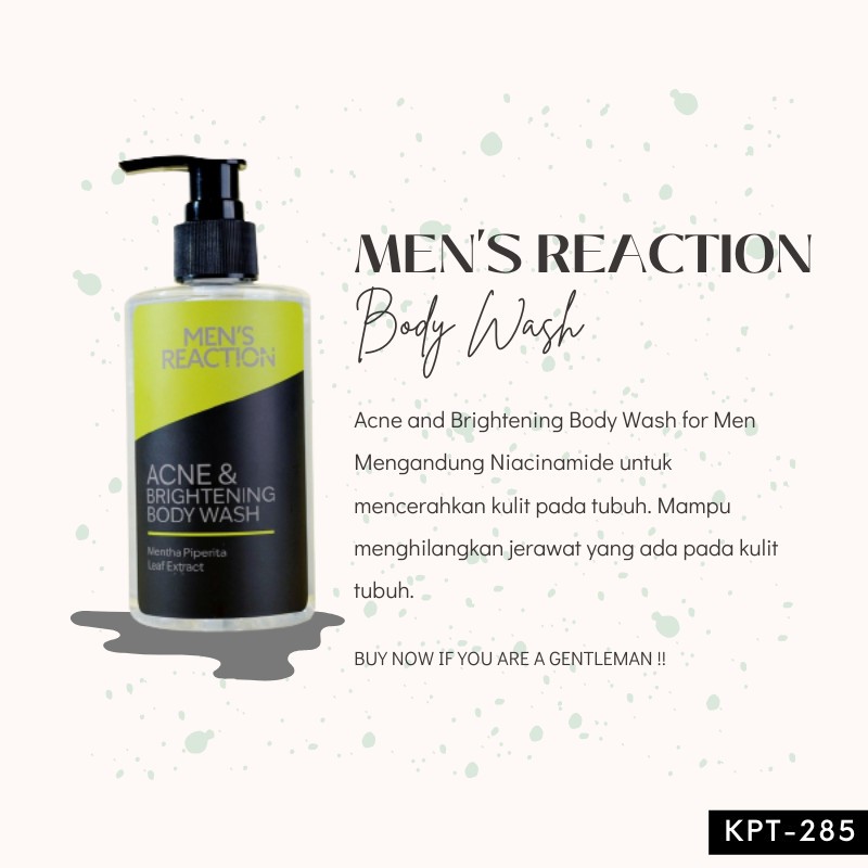 Sabun Mandi Pria Mens Reaction Acne Brightening Body Wash