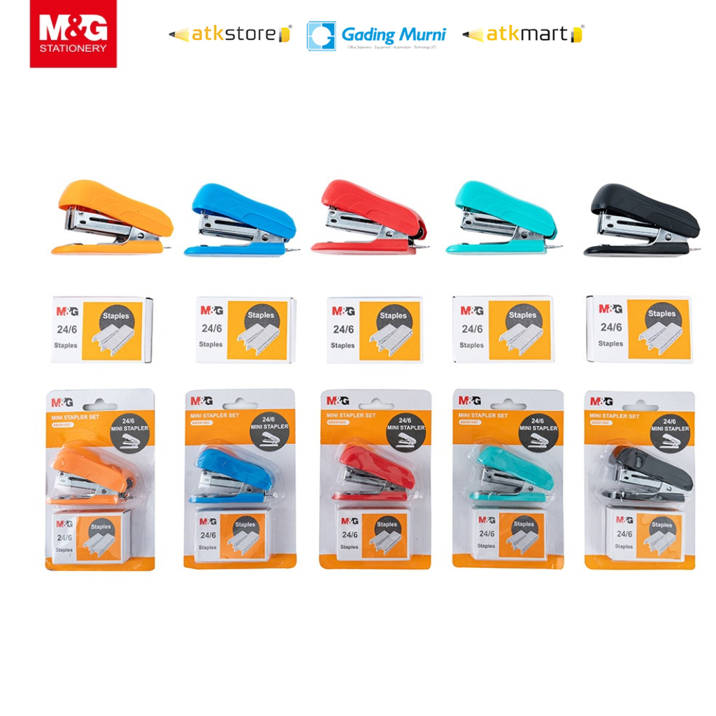 

M&G Mini 24/6 Colorful Stapler Mini Warna Random / Bentuk Paus
