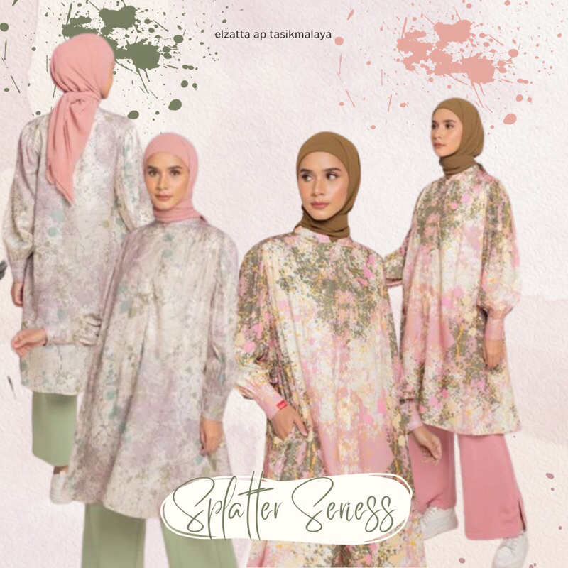 DRESS DAUKY ATASAN L TUNIK DAUKY GAMIS MOTIF SPLATTER L DRESS SPLATTER L TUNIK SPLATTER ORIGINAL