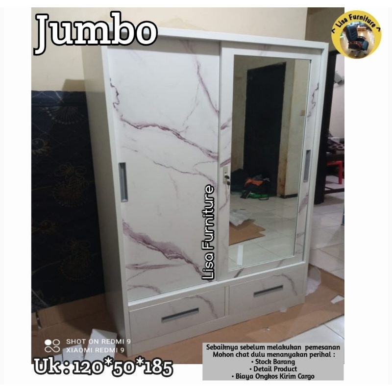 Lemari Besi Pakaian|Lemari Besi Pakaian Sliding|Lemari Besi Pakaian Sliding 2 Pintu|Lemari Besi Paka