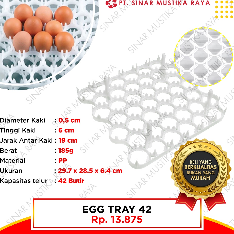 KSNN4464 Terlaris Egg Tray 42 - Rak Tempat Penetasan Telur Ayam Bebek Incubator Hatchery