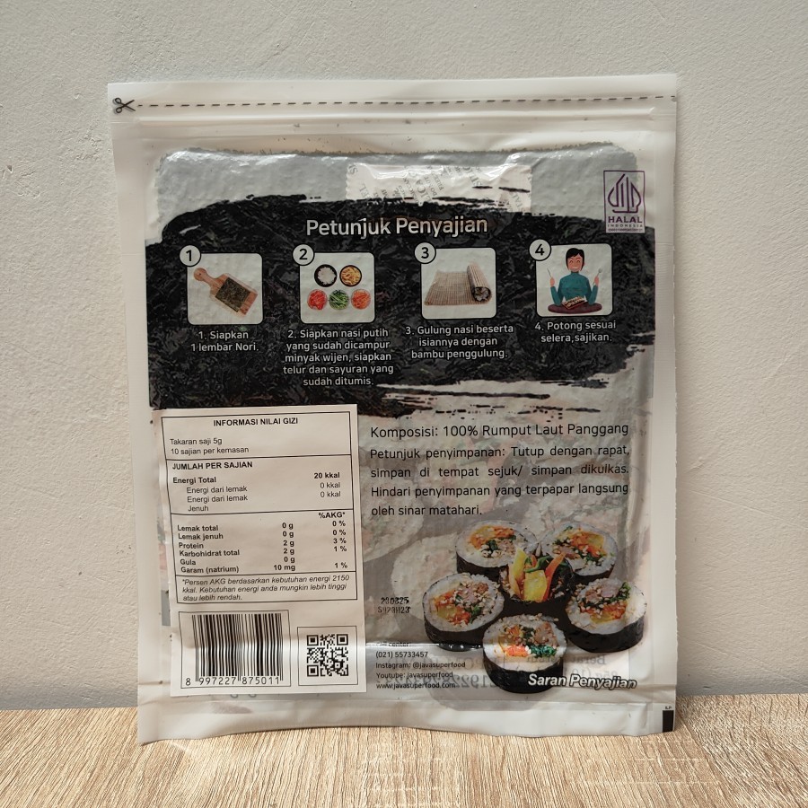 

RB Sushi Nori Gold 20 Lembar - Rumput Laut Seaweed Java Super Food 20s