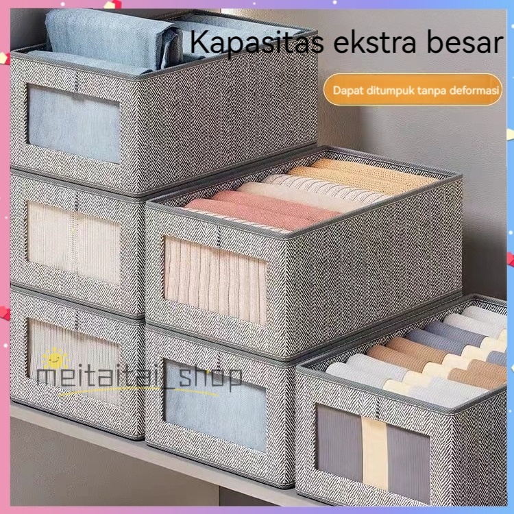 Foldable Underwearr Storage/ Box Non Woven Clothing Organizer kotak baju kotak penyimpanan storage b