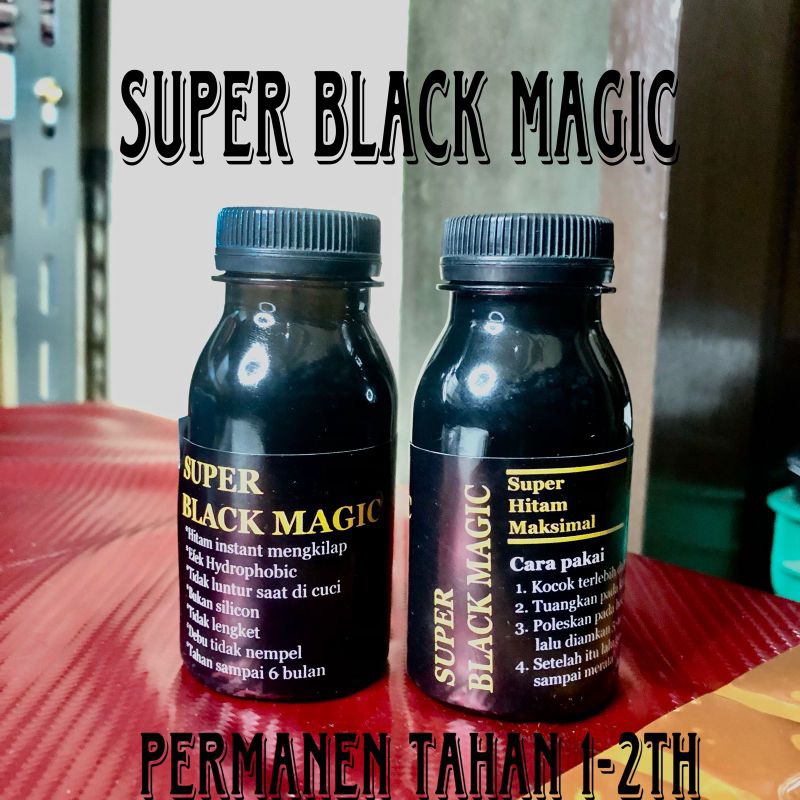 Penghitam body motor Permanent waterbased permanen semir body plastik mobil, trim hitam doff, semir 