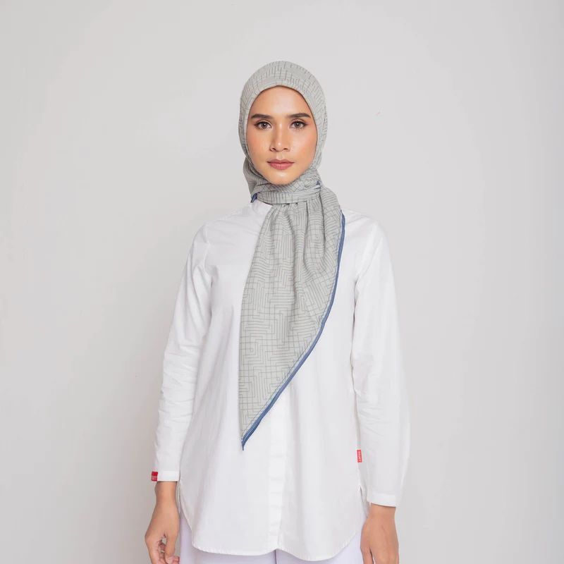 DAUKY Labirin Scarf - Fashion Muslim Hijab Jilbab Kerudung Motif Bahan Voal Best Seller