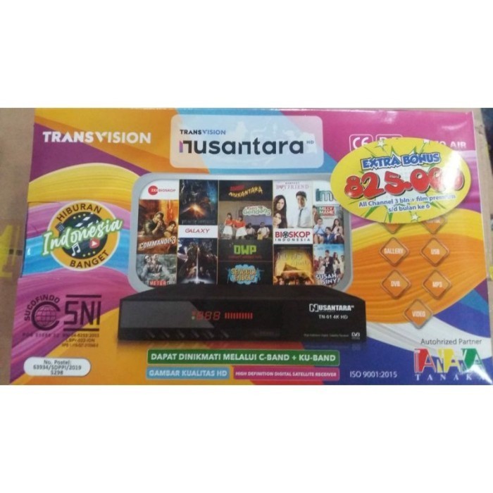 Receiver Tanaka TN-02 4K HD Strowberi Transvision Nusantara Strawberry SERIES