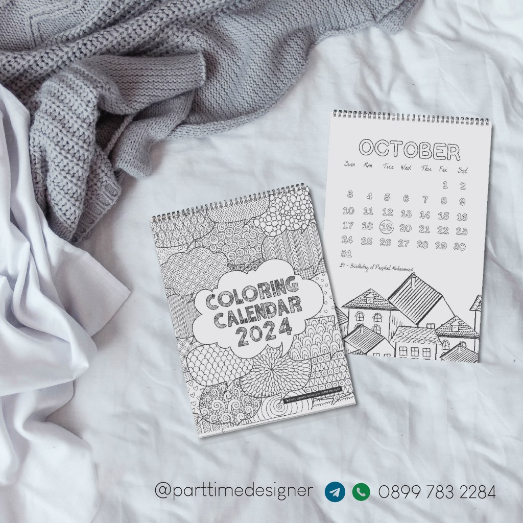 

TEDRA Coloring Calendar 2024 - Kalender Mewarnai Lucu Aestetik